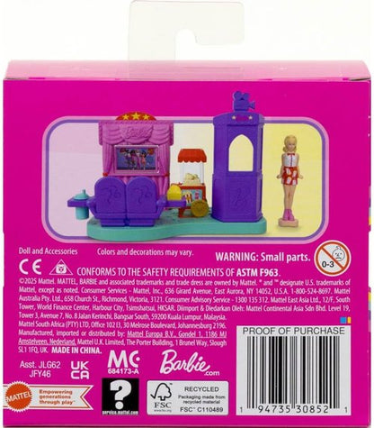 Barbie Mini Doll House Playset - Barbie Land with 1.5-Inch Doll, Furniture & Accessories