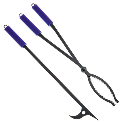 CKLT 28" Firewood Tongs Log Grabber for Thick Logs Outdoor Indoor Camfire Firepit Bonfire Fireplace Tongs Heavy Duty Wrought Rustproof Safely Moves Firewood