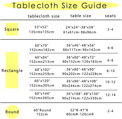 MANGATA CASA Yellow Gingham Tablecloth, Waterproof Checkered Table Cloth for Square Tables, Light Yellow 52x52in