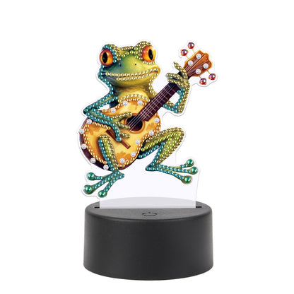 JISHSHAY Diamond Painting Night Light Diamond Art Table Lamps Gem Art LED Lights Gem Painting Desk Lamp Mosaic Kits for Adults DIY Kits for Adults with Special Shaped Crystal Frog