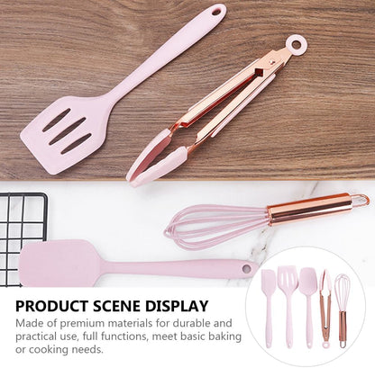 Children's Baking Tools, Kids Silicone Baking Tool, Kids Spatulas, Pastry Scraper, Non-stick Cutlery Set
