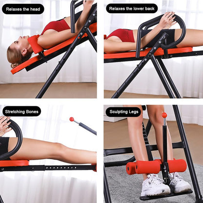 MAgiLL Heavy Duty Inversion Table 330 lbs Capacity with Adjustable Protective Belt Inversion Table for Back Pain Relief Updated