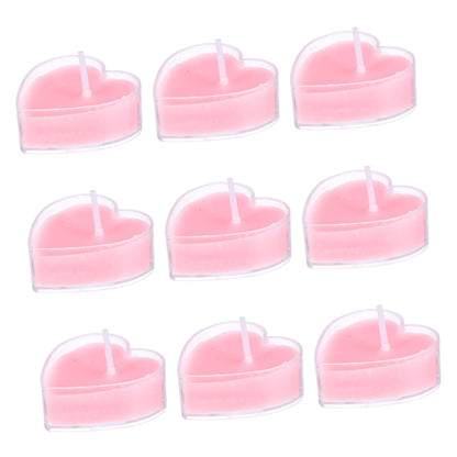 ORFOFE 9Pcs Heart Shape Tealight Candles for Proposal Romantic Valentines Day Aromatherapy Candles Smokeless Odorless Decorative Lights for Weddings Parties