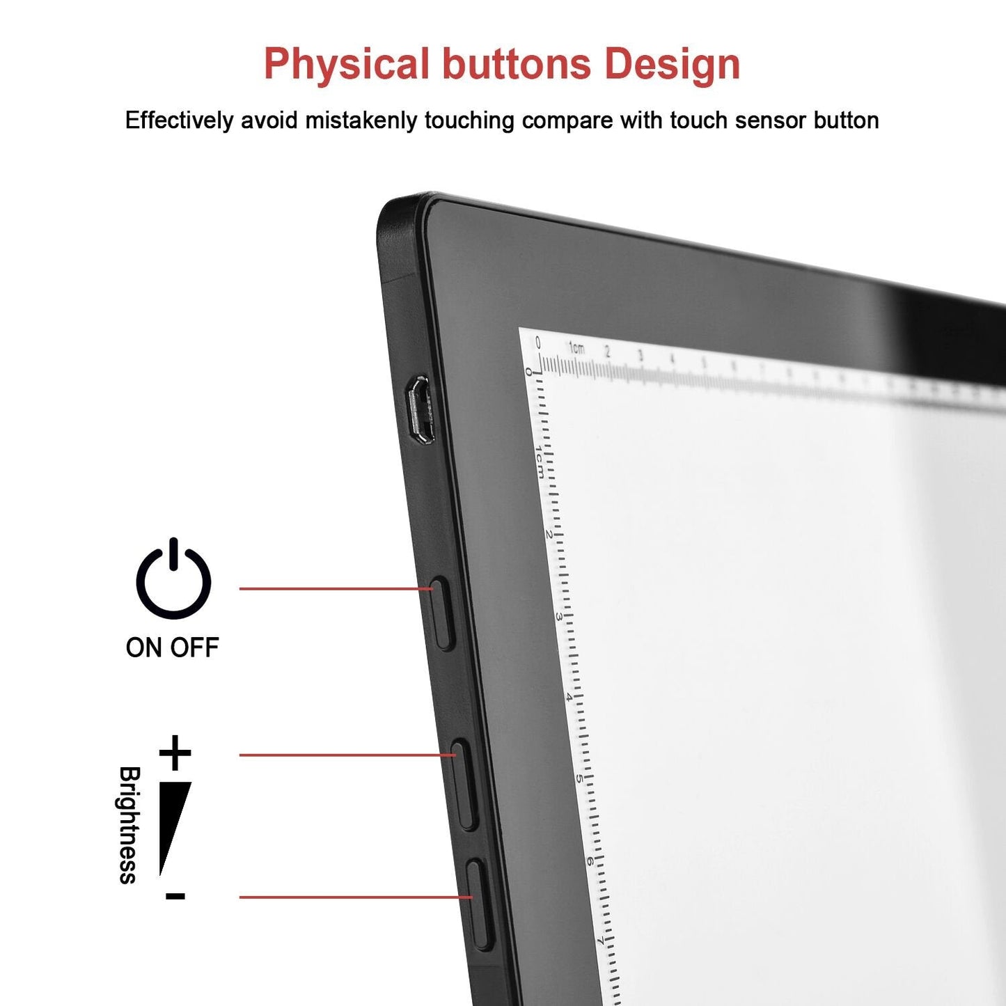 Light Box,Magnetic A4 Light Pad LED Tracing Light Board Physical Buttons Control USB Powered Ultra-thin Dimmable Brightness for Diamond Painting Tatoo Pad Animation,Sketching,Stencilling X-ray Viewing