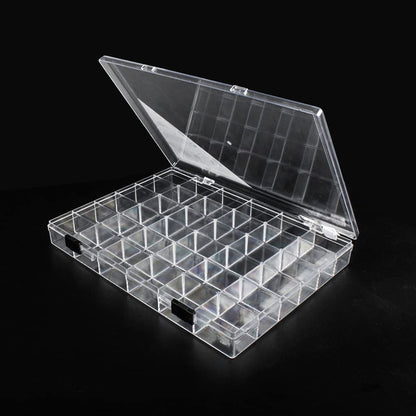 Chemlliy 36 Grids Clear Plastic Organizer Box, Craft Storage Container for Beads Organizer, Art DIY, Crafts Jewelry Storage, Fishing Tackles, Rock Collection, 1 Pack