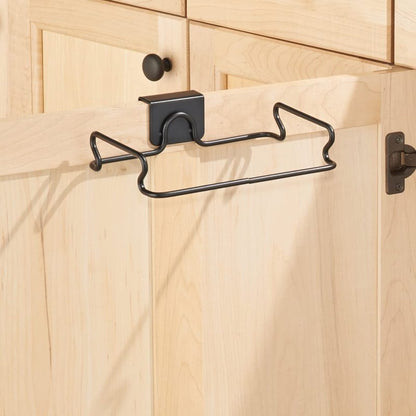 InterDesign Classico Over Cabinet Plastic Bag Holder – Storage Organizer for Kitchen, Bronze