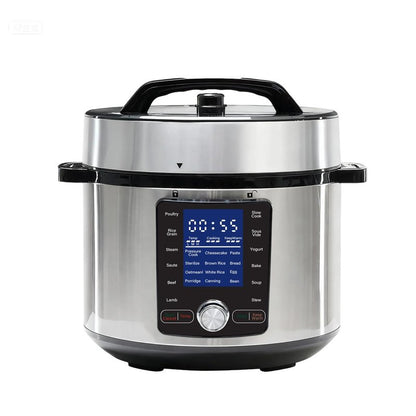 NEWBULIG 6.3 Quart Electric Pressure Cooker, Stainless Steel Multi Cooker Pressure, 24-in-1 Slow Cooker for Rice, Meat Stew, Porridge, Multigrain, Soup, Bean, Bake, Steam, Yogurt Maker