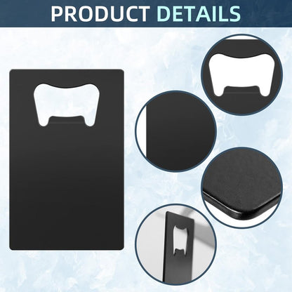 Yugada 100 Pcs Stainless Steel Metal Card Beer Bottle Openers, DIY Bottle Opener for Party Favor Wedding Favor Groomsmen Bridesmaid Gift
