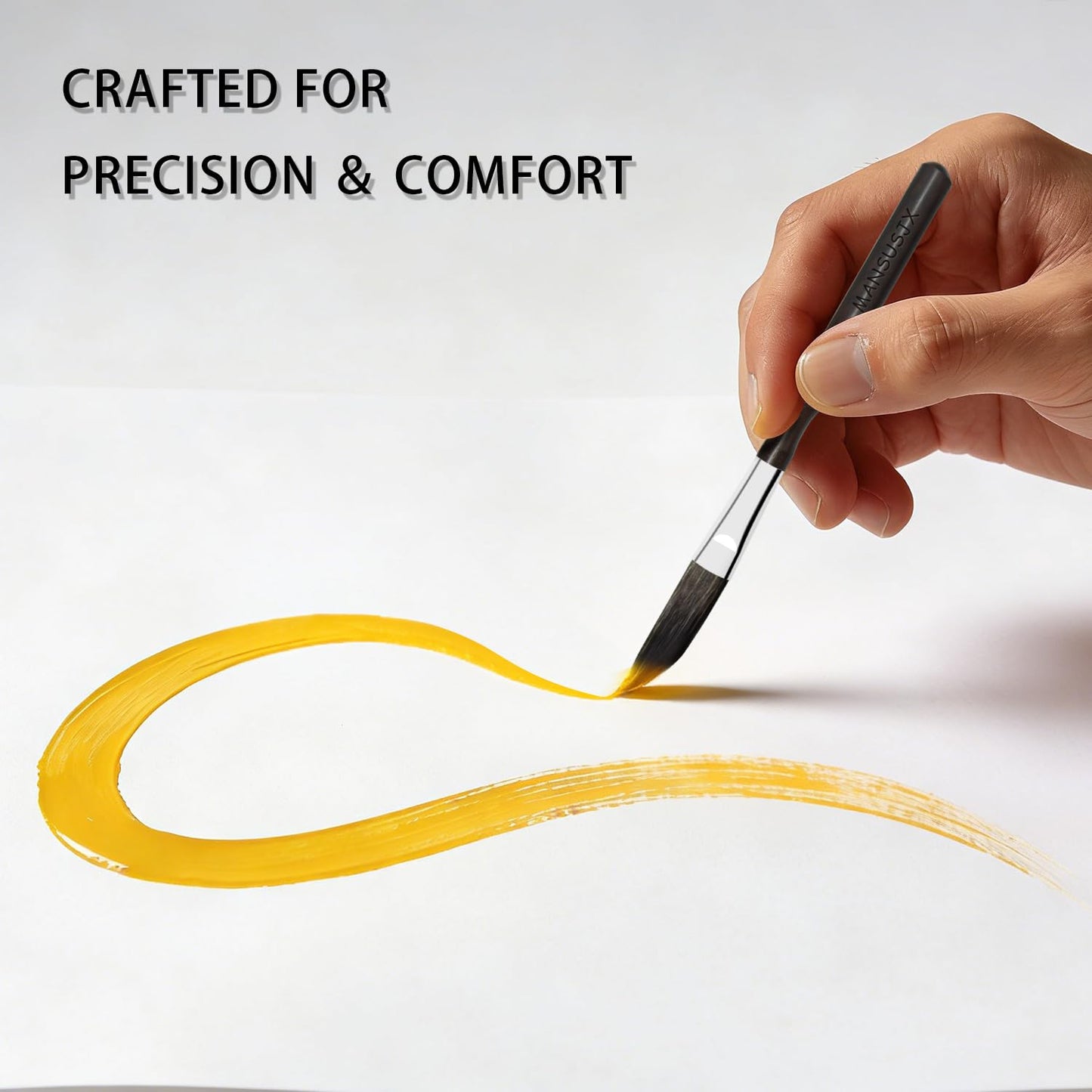 Starter Pinstriping Brush Kit 6 pcs High Performance Striping Brushes, Long Liner, Script Liner, Sword, Cat Tongue, Scroll Brushes for Lettering & Detailing