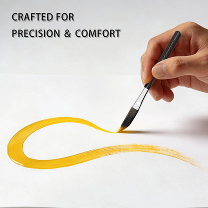 Starter Pinstriping Brush Kit 6 pcs High Performance Striping Brushes, Long Liner, Script Liner, Sword, Cat Tongue, Scroll Brushes for Lettering & Detailing