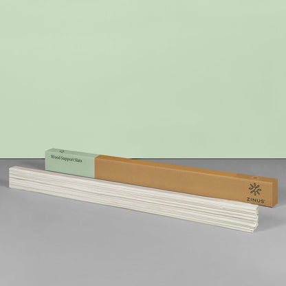 Zinus Compack Vertical Wood Slats, Fabric Covered Bunkie Board, Box Spring Replacement, No Assembly Required, Natural, Twin