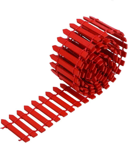 Yardwe 2pcs DIY Picket Garden Plastic Rail Fence Mini Fence for Christmas Village Trees Supplies