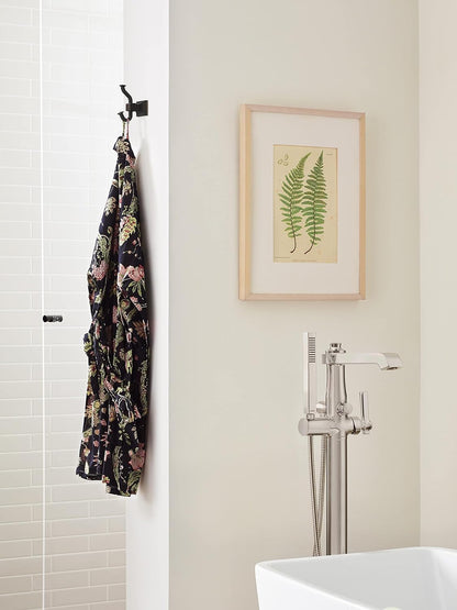 Amerock BH36020ORB | Oil Rubbed Bronze Single Robe Hook | 4-1/4 inch (108 mm) Length Towel Holder | Mulholland | Towel Hook for Bathroom | Bathroom Hardware | Bath Accessories