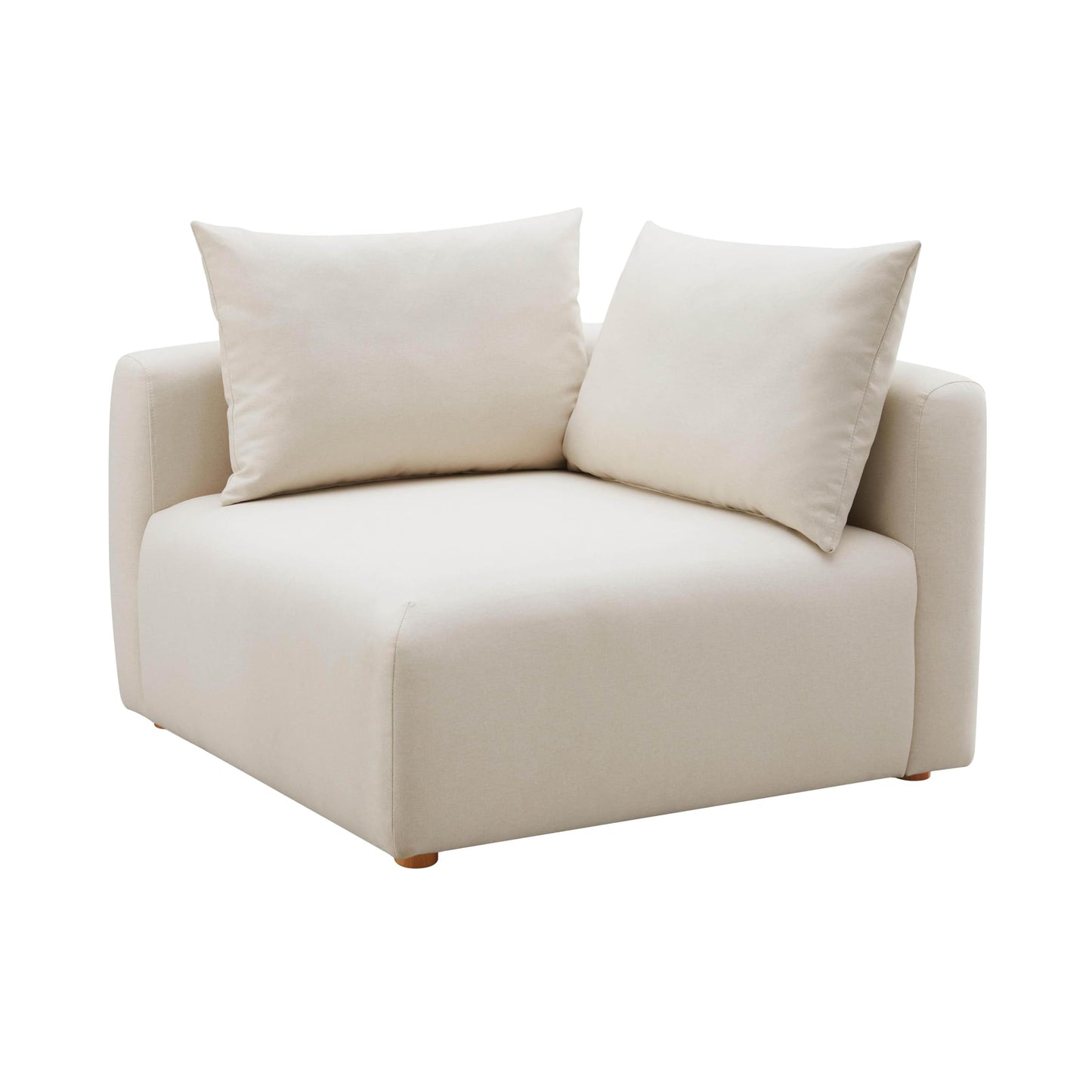 Tov Furniture Hangover Cream Linen Modular Corner Chair