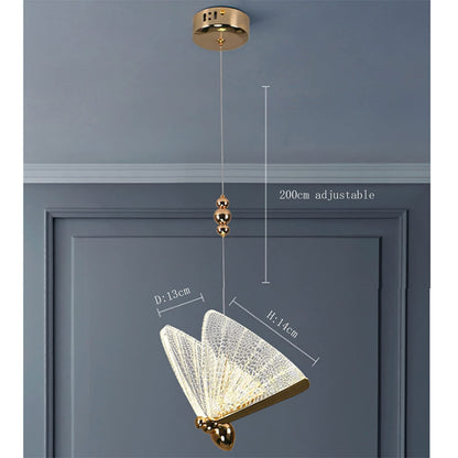 Chandelier, Chandelier Ceiling Lamp Modern LED Pendant Lamp Glass Hanging Lamp Living Bedroom Decoration Lighting Fixtures Butterfly Chandelier Fancy Bar Indoor Lamp Pendant Light Home Decor Lamp(Colo