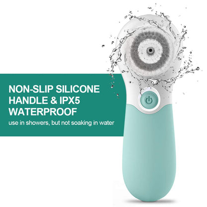 Facial Cleansing Brush Electric Facial Exfoliating Massage Brush with 3 Cleanser Heads and 2 Speeds Adjustable for Deep Cleaning, Removing Blackhead, Face Massaging