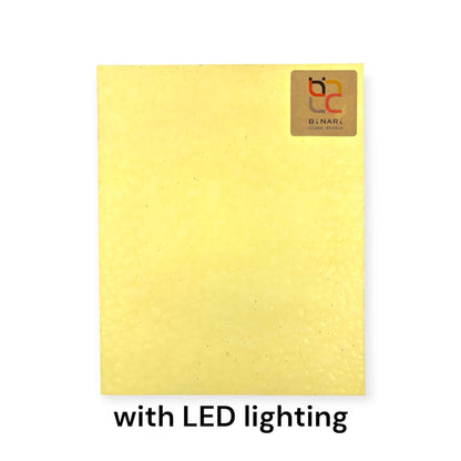 Wissmach Stained Glass Sheet: Light Amber English Muffle (8"x12"-1 Sheet) | Curated by BiNARi Glass Studio