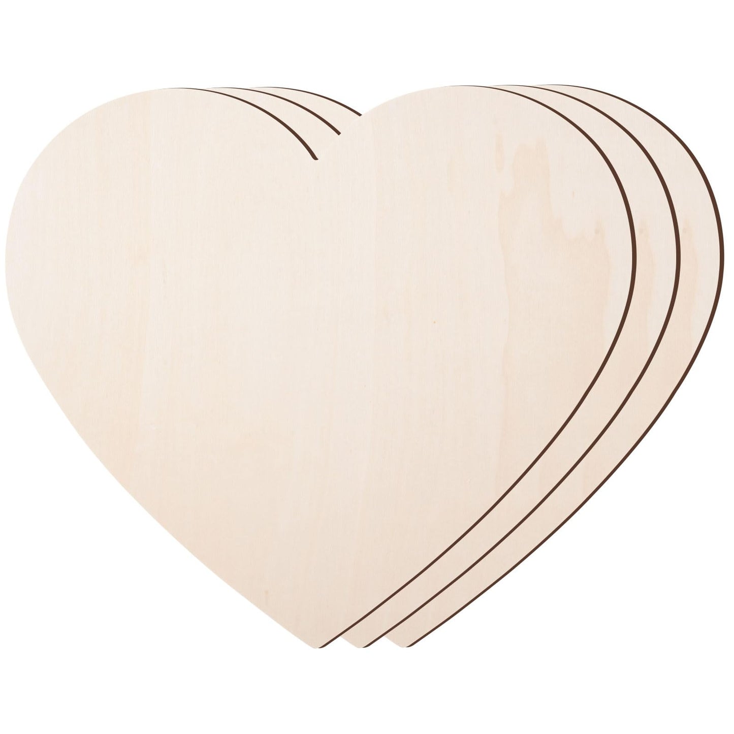 AWIZOM 3 Pcs 14 Inch Unfinished Wooden Hearts for Crafts Blank Wooden Heart Cutouts 1/4 Thick Large Wood Heart Slices for DIY Crafts Project, Painting, Door Hanger, Sign Making, Laser Engraving