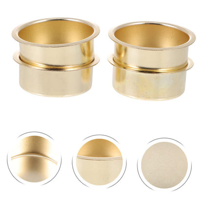 Artibetter 16 Pcs Metal Candle Cup Aluminum Tin Jars Christmas Party Centerpiece Light Candle Tin Tins Halloween Party Supplies Decoration Holders Travel Iron Household