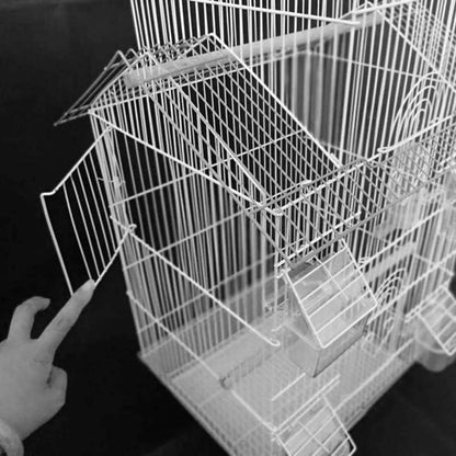 Professional Birdcage Pet Supplies Bird Carrier Gardening Decor Parrot Cages for Large Birds,Household Large Parrot Cage,House-Shaped Decorative Bird Cage,Parakeet Love Bird Pearl Bird(Yellow)