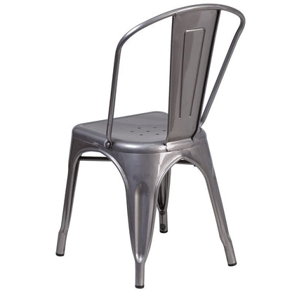 Flash Furniture Lincoln Clear Coated Metal Indoor Stackable Chair