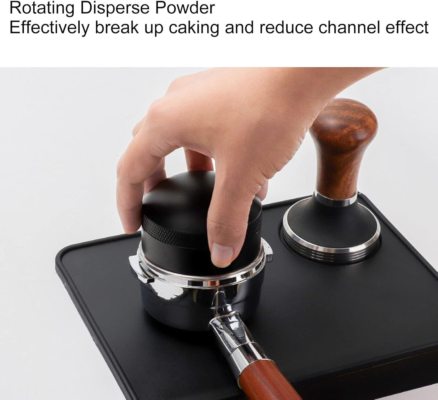 Coffee Needle Distributor, Rust Resistant Base Design Hand Needle Distributor for Home (51MM)