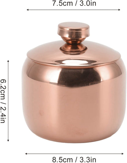 Stainless Steel Seasoning Box, Condiment Pot Set with Lid for Salt, Pepper, Sugar Jar for Home Restaurant, 3.3 x 2.4in