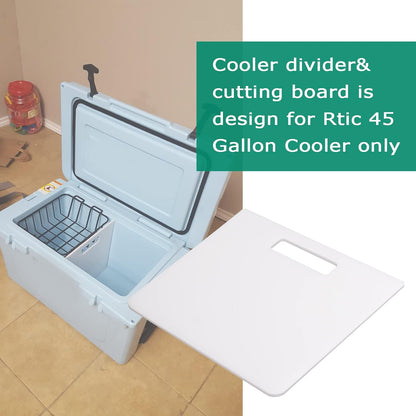 Cooler Divider/Cutting Board Compatible with Rtic 45 Gallon Coolers, White Cooler Accessories.