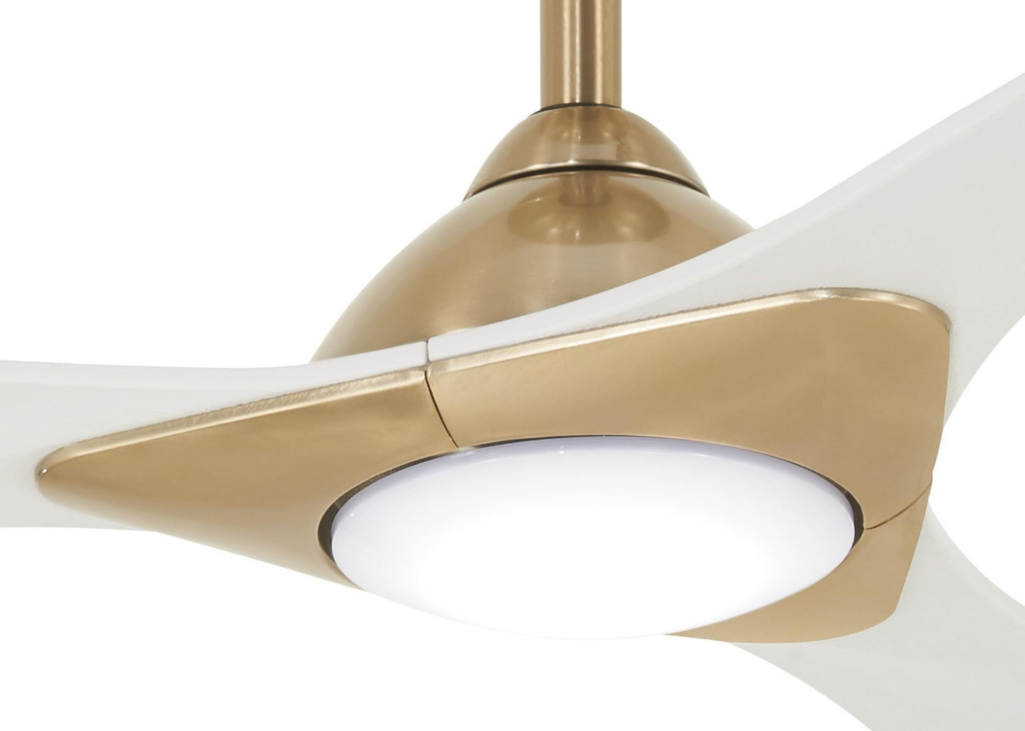 MINKA-AIRE F868L-SBR/WHF Ceiling Fan, Soft Brass/Flat White