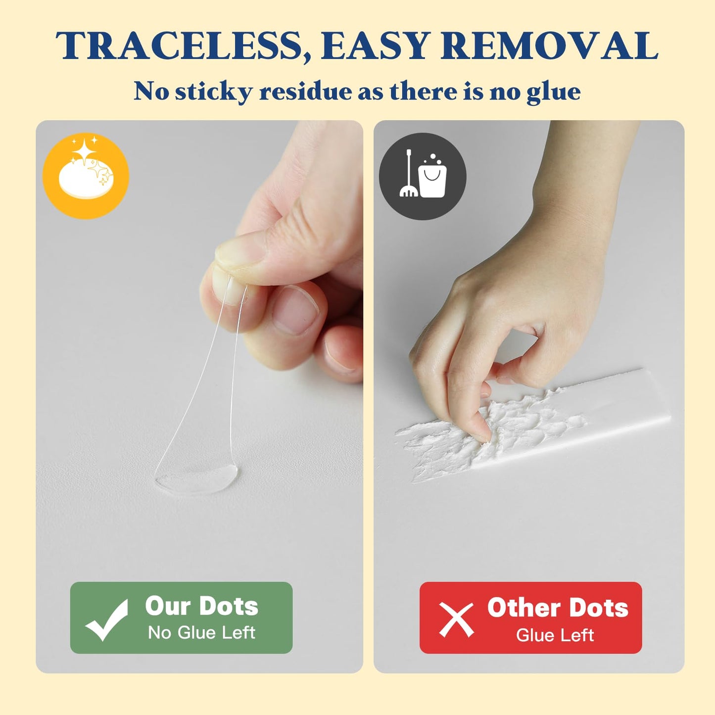 Double Sided Sticky Adhesive Dots – 350pcs Easy to Peel Sticky Putty,Clear Removable Mounting Putty, Double Sided Tape Dots for Walls,Crafts, Posters, Balloons, and Classroom Decor.