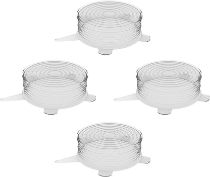 unwasted Reusable Silicone Lids (Small) – Silicone Covers for Food Storage, Reusable Stretch Lids for Containers Up to
