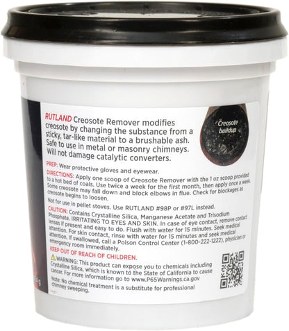 Rutland 1 lb Creosote Remover for Fireplace, Wood Stove & Chimney Cleaner