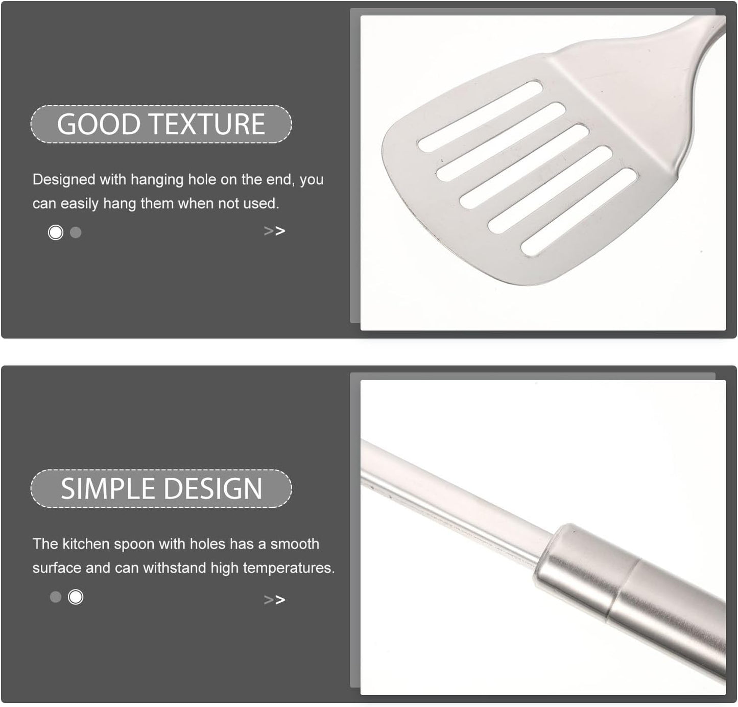 MAGICLULU 1 Set Stainless Steel Kitchenware Food Cooking Spatula, Soup Spoon, Slotted Turner, Non-Stick Pan for Eggs,