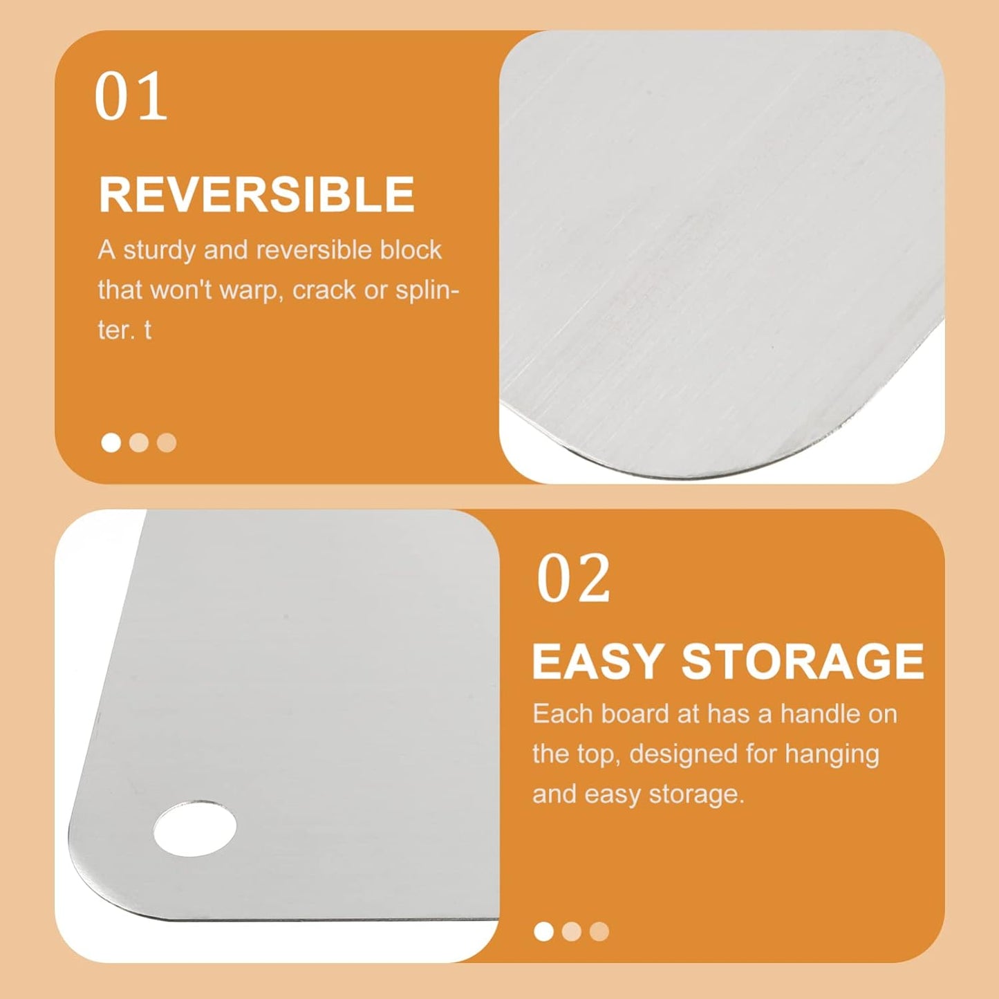 Stainless Steel Chopping Tray, Heavy Duty Cutting Board, Stainless Steel Board for Chopping
