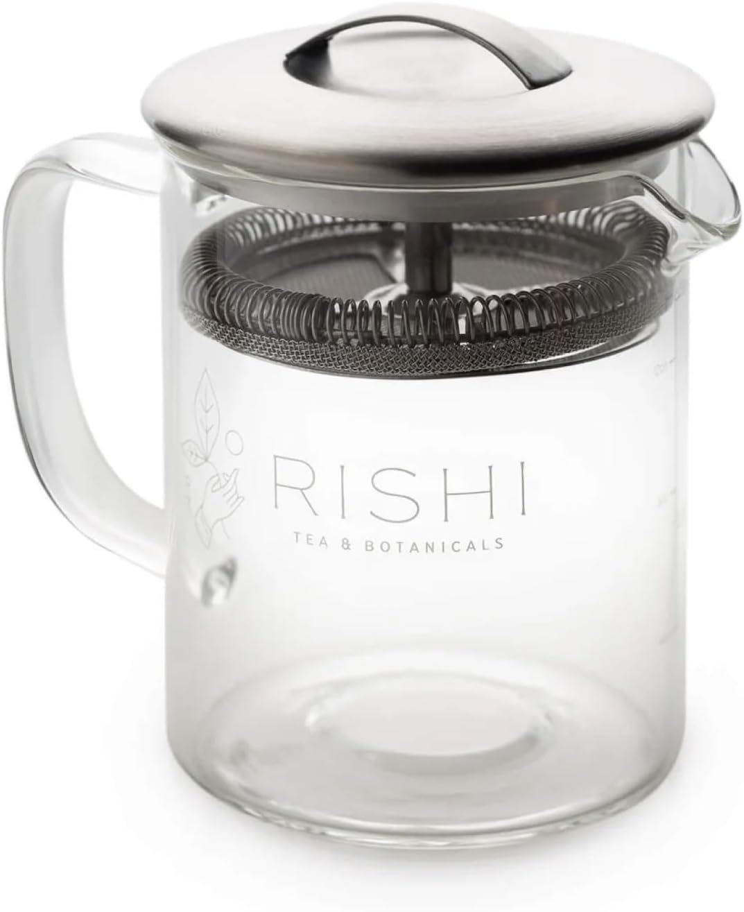 12oz 400ml Rishi Tea Simple Brew Teapot - For Loose Tea Preparation, Built-in Strainer, Everyday Teaware, Easy
