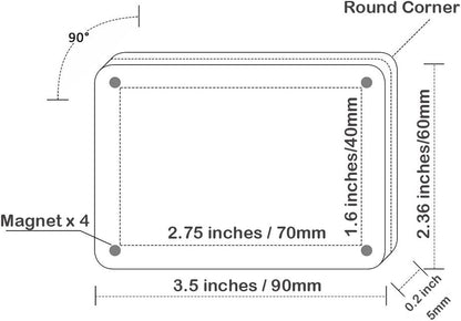 2 PCS 3-inch 2-Sided Clear Acrylic Magnetic Photo Frame, Elegant Frameless Display for Fujifilm Mini Film