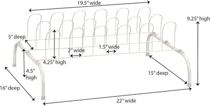 9-Pair Household Essentials Wire Shoe Rack, White