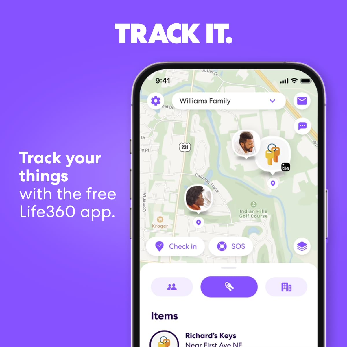 Tile by Life360 Mate (2024) Bluetooth Tracker, Keys Finder and Item Locator for Keys, Bags and More, Phone Finder, Both iOS and Android Compatible, Pack of 4 (Black)
