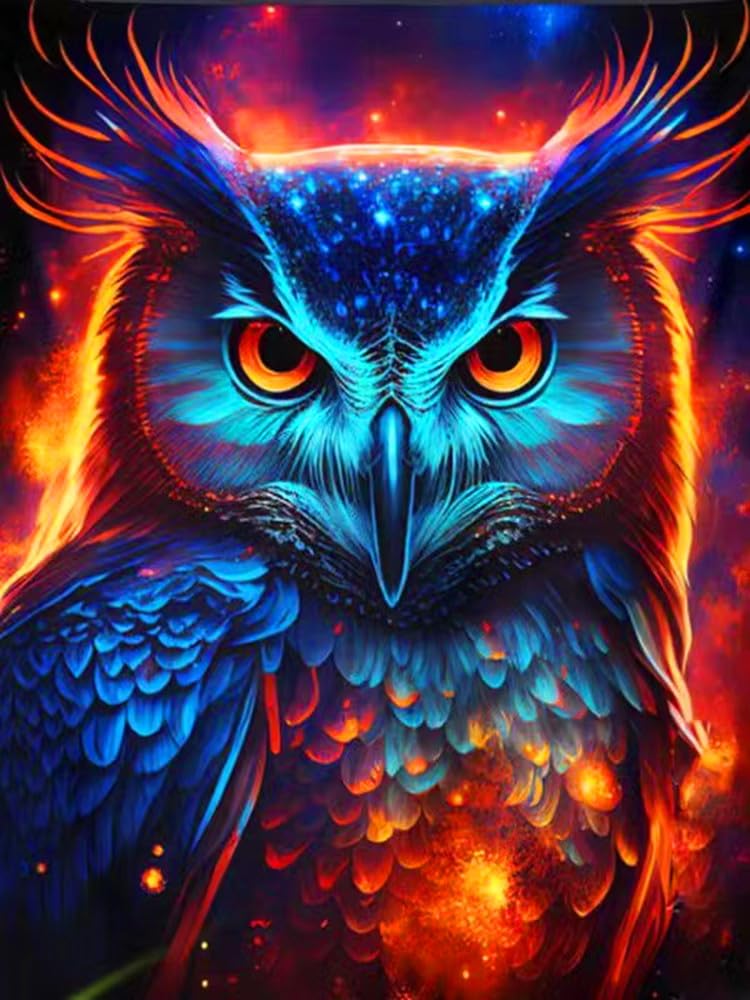 Pimio 5D DIY Diamond Art Painting Kits,Round Full Drill Eagle Diamond Art Kits for Adults Beginner, Perfect for Home Wall Decor and Gift（12x16inch）