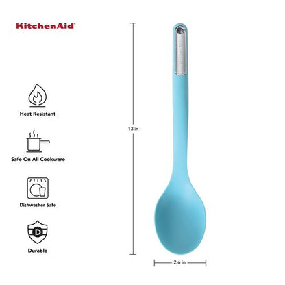 KitchenAid Silicone Basting Spoon, Aqua Sky