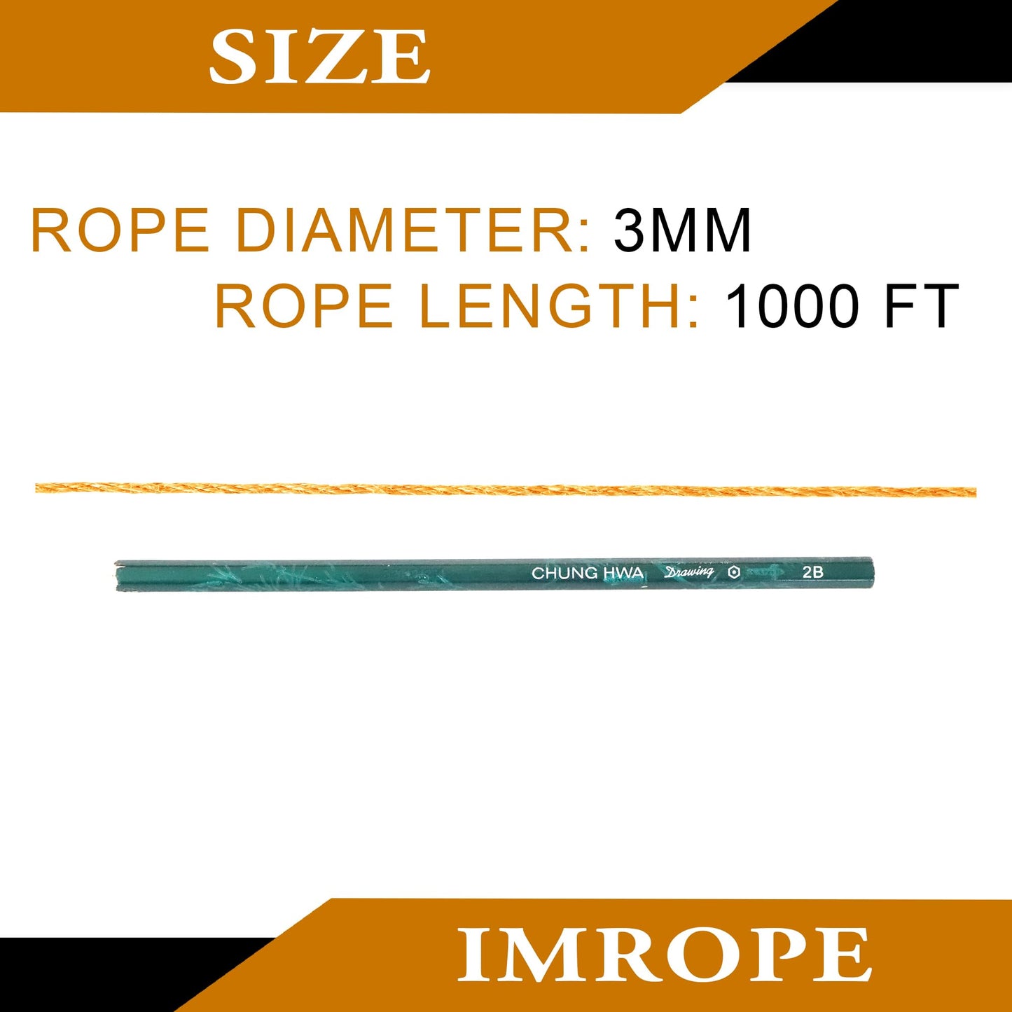 IMROPE 3mm x 1000 Feet Orange Jute Rope, Twine for Gardening Tomato Climbing Plant Tie Floristry Crafts Gift Wrapping Packing Decor