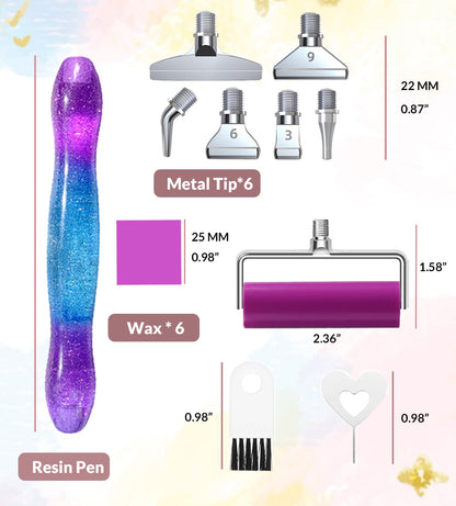 Hailivike 17PCS Threaded Diamond Art Tools, 40% Thicker Diamond Painting Pen Anti-Loosen