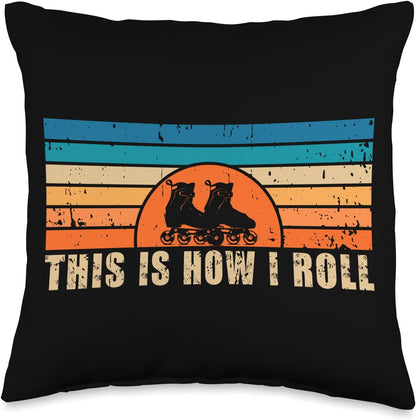 Inline Skates This Is How I Roll Inliner Skating Throw Pillow