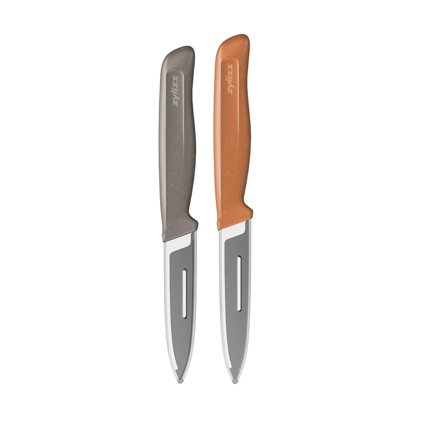 Zyliss 2-Piece Kitchen Knife Set - Stainless Steel Utility & Paring Knives - Soft Grip Handles & Sheath Covers - Durable & Sharp Cooking Blade for Everyday Use