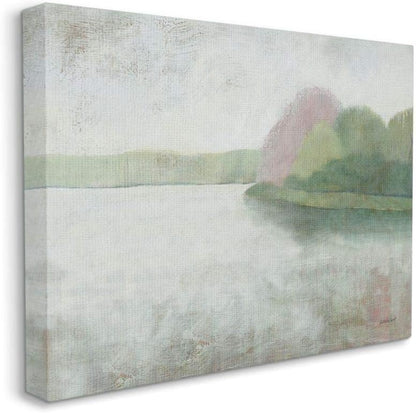 Stupell Industries Tranquil Lake and Island Landscape Soft Color Painting Wall Art, 24x30, Canvas by Kathrine Lovell