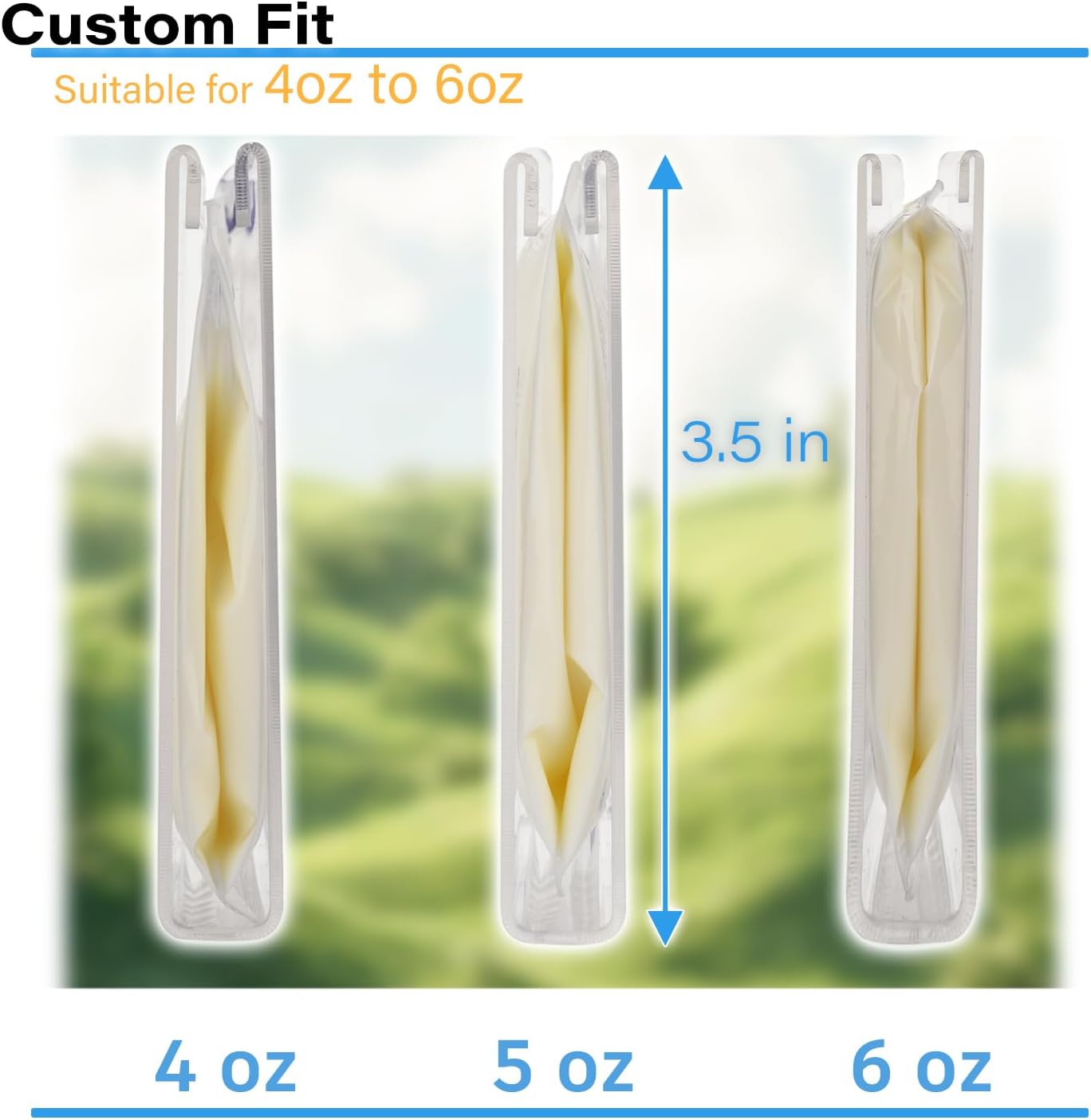 Ugotfeels Space(2 Pack) Breastmilk Storage Container with Freezer Flattener Kit to Flatten Standing Breast Milk Bags