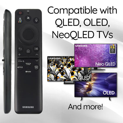 Ceybo Original Solar Voice Remote Control Replacement with YouTube Netflix Shortcut for Samsung Smart TVs, Compatible with Neo QLED 8K, QLED (BN59-01480A)