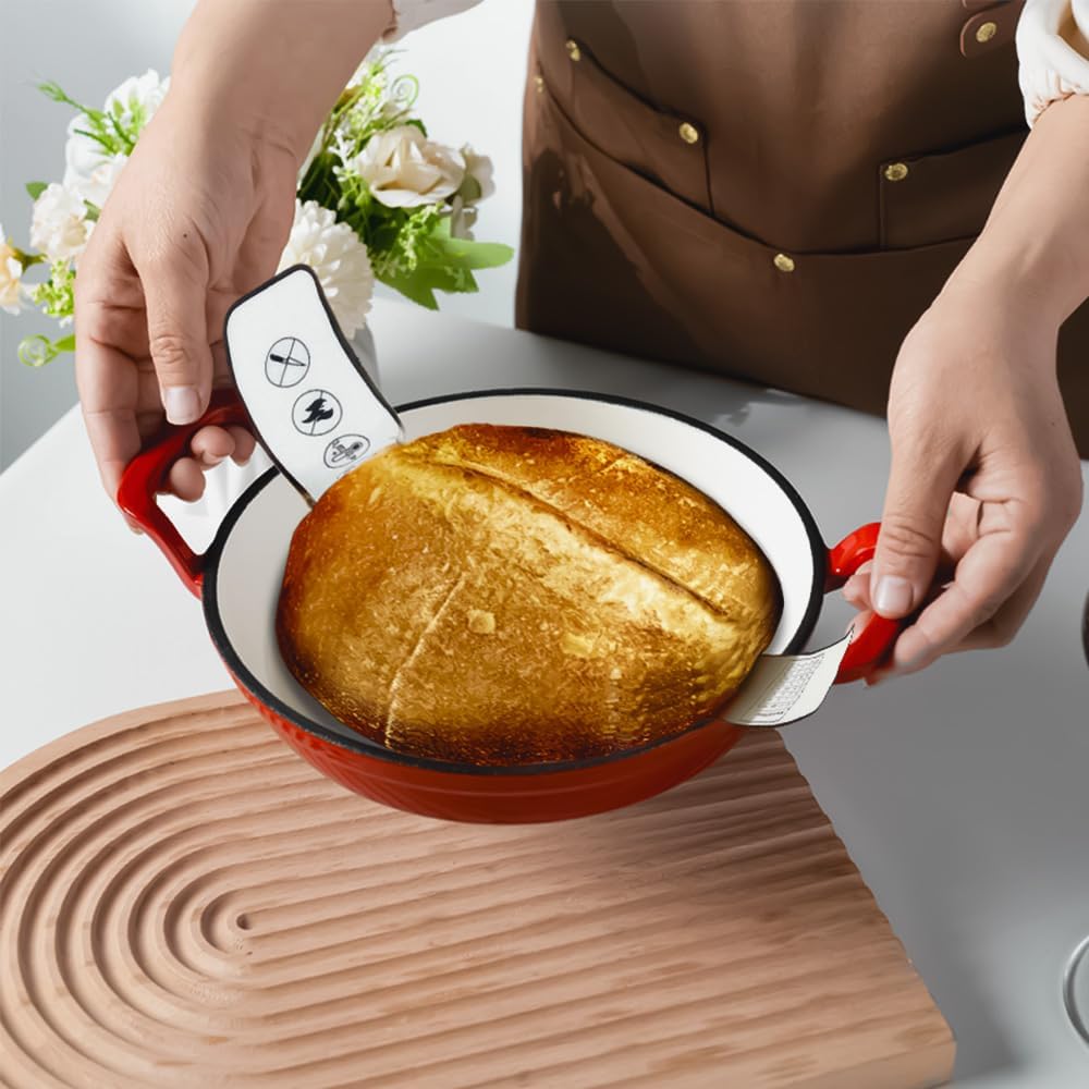 Silicone Baking Mat, 8.3 Inches Bread Sling, Reusable Dough Mat for Dutch Oven Sourdough Bread Baking
