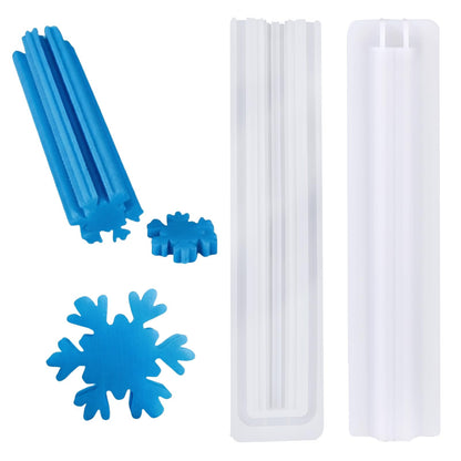 EORTA Snowflake Silicone Mold Tube, Christmas Winter Embed Soap Mold for Baking, Cake, Mousse, Dessert, DIY Handmade, Candle, Clay Craft Making Tool