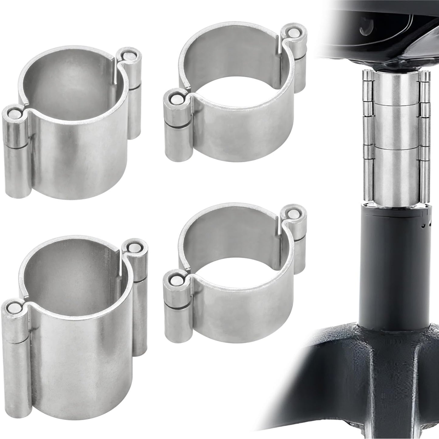 Office Chair Sinking Fix Kit to Stop Sink|Made of Steel Strong Enough to Support Maximum 800 Pounds | No More Sink &No Need to Replace Chair Gas Lift Cylinder - Silver